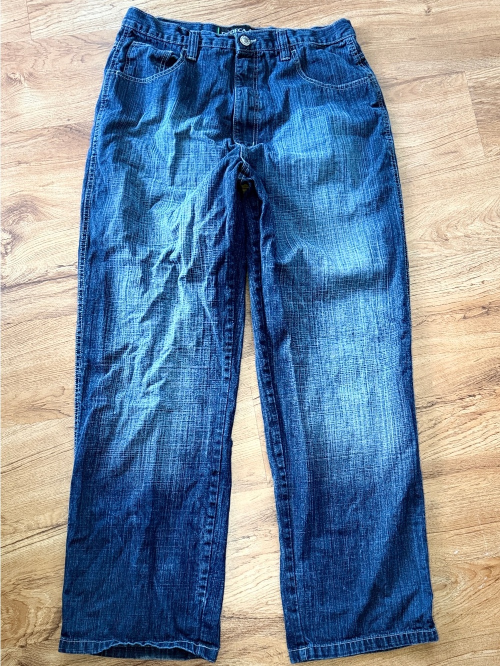 Dodeca Jeans Mens 36x34 Blue Y2K Wide Leg Baggy Skater Hip Hop Streetwear